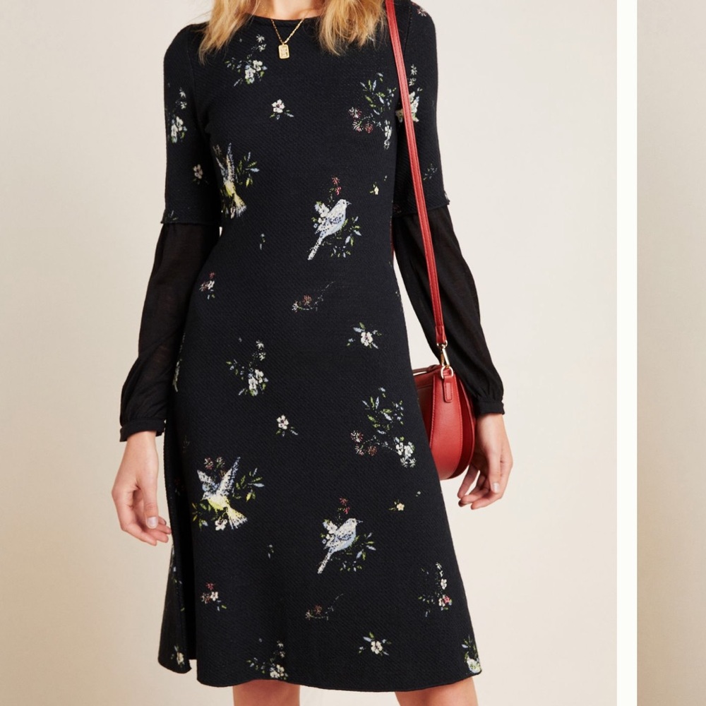 Anthropologie Cherie Knit Mini Dress